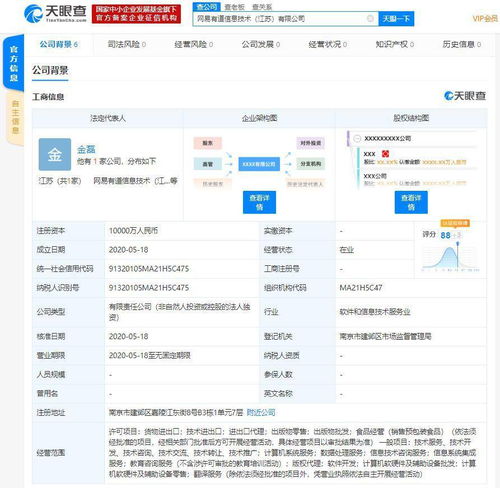 網(wǎng)易有道江蘇新公司成立，注冊(cè)資本1億發(fā)力軟件開發(fā)